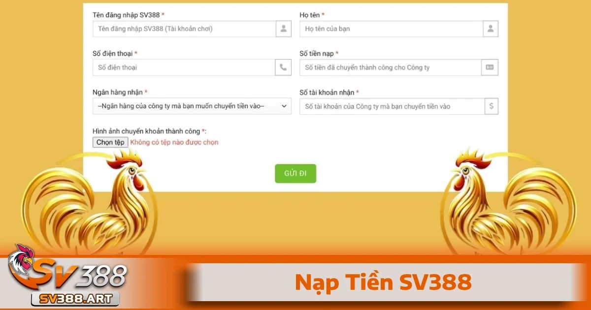 Nạp Tiền SV388 1 Tại SV388, có nhiều hình thức nạp tiền phù hợp với nhu cầu đa dạng của người chơi.